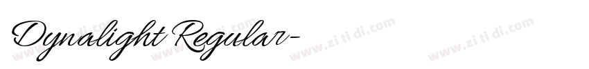 Dynalight Regular字体转换
